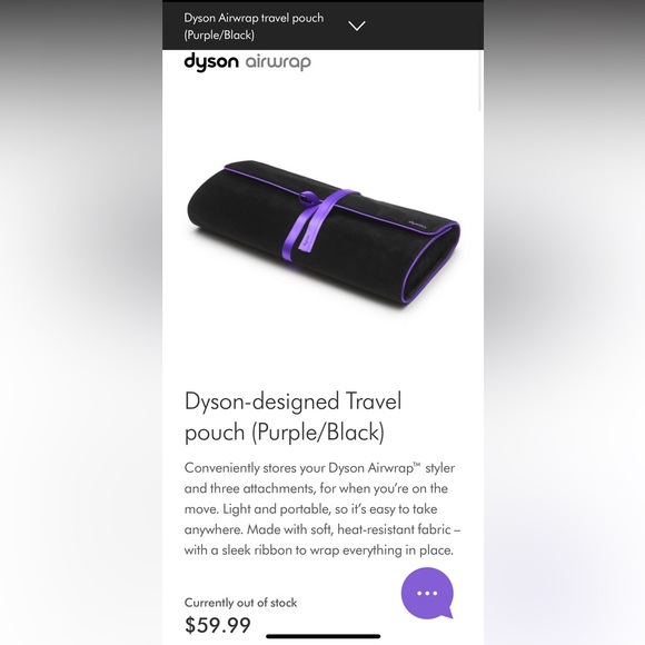 Pink/Rose Gold Dyson Airwrap Travel Pouch NEW NO BOX - Picture 4 of 4